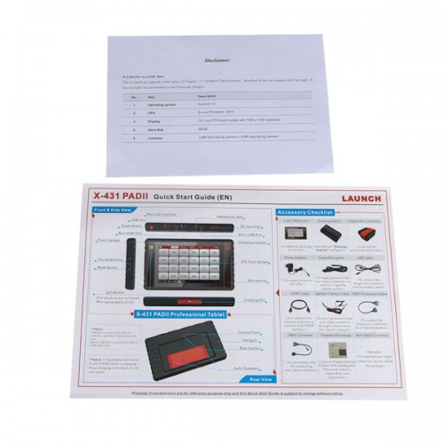 Full system diagnosis LAUNCH X431 PAD II Remote diagnosis via golo Easy and quick update via Wi-Fi