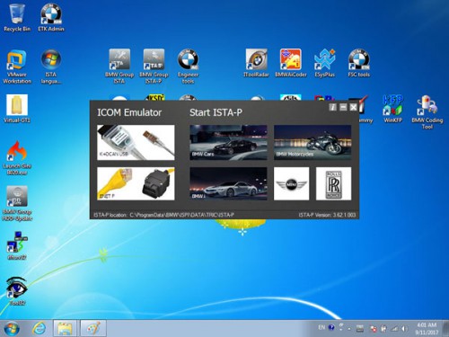 V2017.9 BMW ICOM Software HDD ISTA-D 4.06.31 ISTA-P 3.62.1.003 with Engineers Programming Compatible with BMW ICOM, ICOM A2, ICOM A3.ICOM PRO+A3
