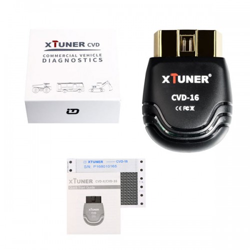 XTUNER CVD-16 Heavy Duty and Passenger Car Diagnostic Tool 12V/24V Truck Car OBD EOBD Scanner Support Bluetooth work for Android System