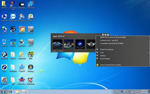 2018.12 BMW ICOM Software HDD ISTA-D 4.14.20/4.14.14 ISTA-P 3.65.0.500 Engineering Mode Windows 7 Support Multi-language