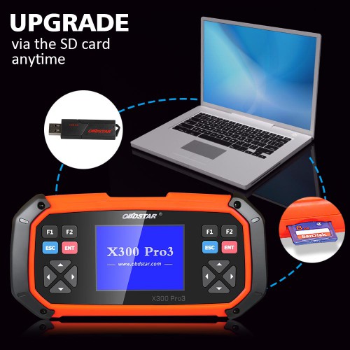 OBDSTAR X300 PRO3 Key Master with OBDII + Toyota G & H Chip All Keys Lost + Immobiliser + Odometer Adjustment + EEPROM/PIC