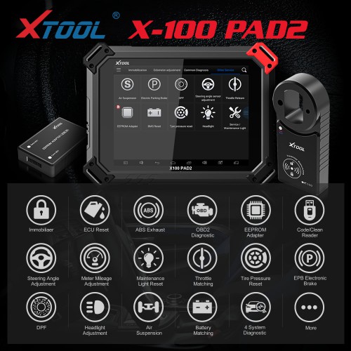 Xtool X100 Pad2 Pro Key Programmer Wifi & Bluetooth Full Configuration