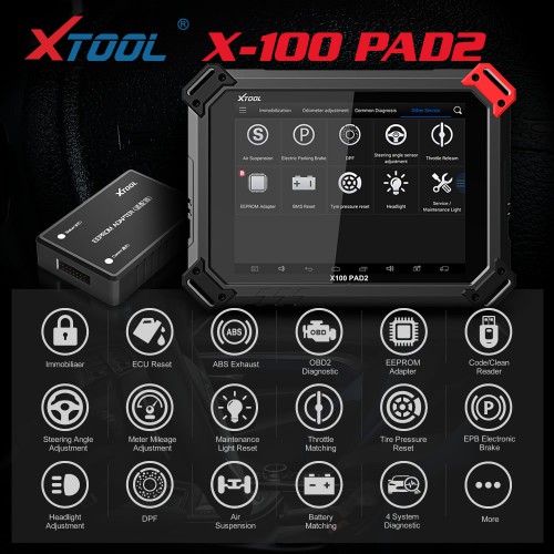 XTOOL X-100 PAD2 X100 PADII Key Programmer Multi-Languages Standard Version Special Functions