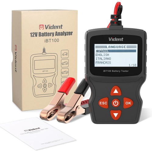   Vident iBT100 12V Battery Analyzer for Flooded, AGM,GEL 100-1100CCA Automotive Tester Diagnostic Tool