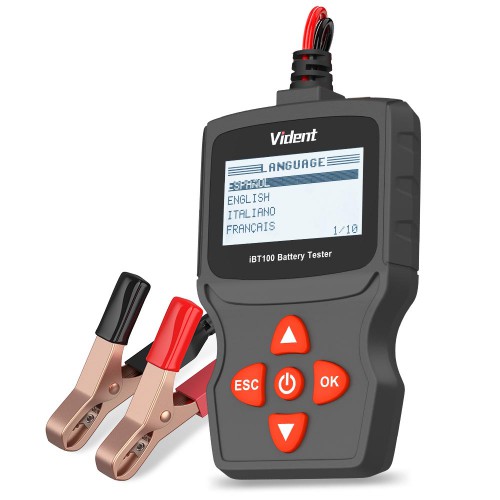   Vident iBT100 12V Battery Analyzer for Flooded, AGM,GEL 100-1100CCA Automotive Tester Diagnostic Tool