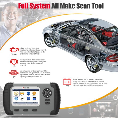  Vident iAuto700 Professional All System Scan Tool Support Diagnosis On more Than 76 American, Asian And European Vehicle