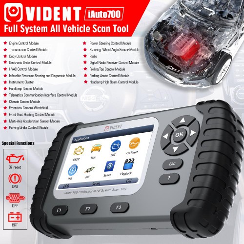  Vident iAuto700 Professional All System Scan Tool Support Diagnosis On more Than 76 American, Asian And European Vehicle