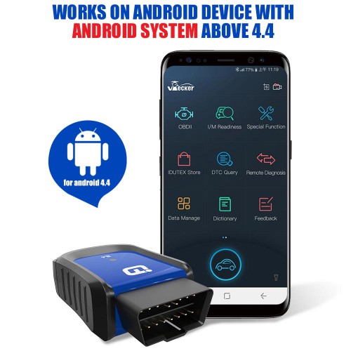   VPECKER E4 Phone version Bluetooth Full System OBDII Scan Tool for Android