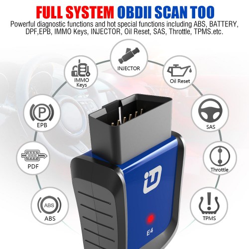   VPECKER E4 Phone version Bluetooth Full System OBDII Scan Tool for Android