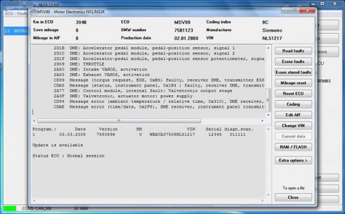 EF SCANNER II Full Version for BMW  E-series CAS1, CAS2, CAS3, CAS3+ Support Diagnosis, IMMO, Mileage Correction, Coding