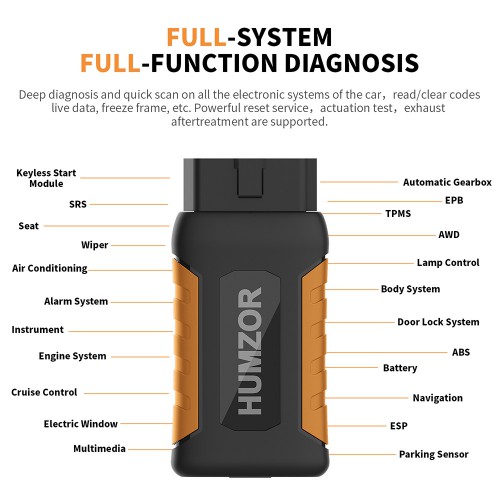 Humzor NexzDAS ND506 Auto Full System Intelligent Diagnosis Tool For Heavy Duty Commercial Vehicles Diesel