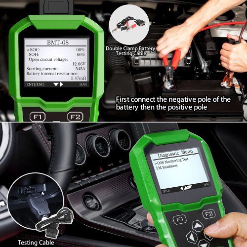  OBDSTAR BMT-08 12V/24V Automotive Battery Tester and Battery Matching Tool OBD2 Battery Configuration