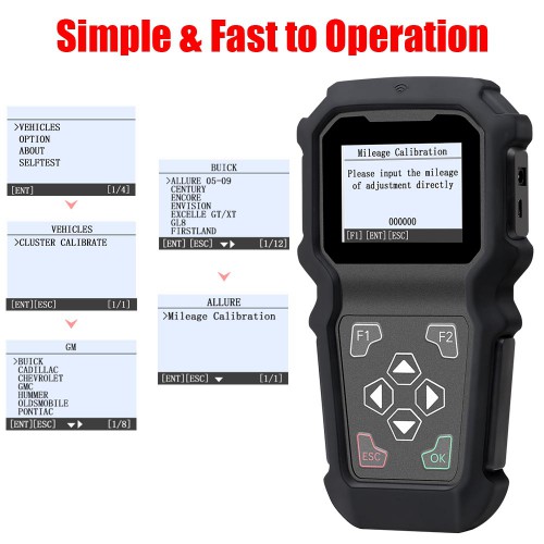  GODIAG M202 Hand-held OBDII Odometer Adjustment Tool For GM/CHEVROLET/BUICK