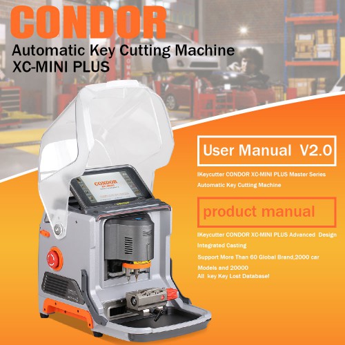 Xhorse Condor XC-Mini Plus Automotive Key Cutting Machine With All key Key Lost Database