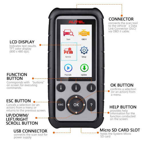 Original Autel MaxiDiag MD806 Pro Full System Diagnostic Tool Same as MD808 Pro Lifetime Free Update Online