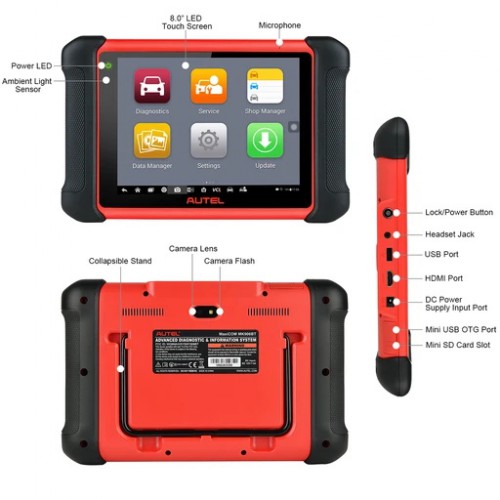 Autel MaxiCOM MK906BT OBD2 Diagnostic Scanner with ECU Coding and Injector Coding Upgraded Version of Maxisys MS906BT