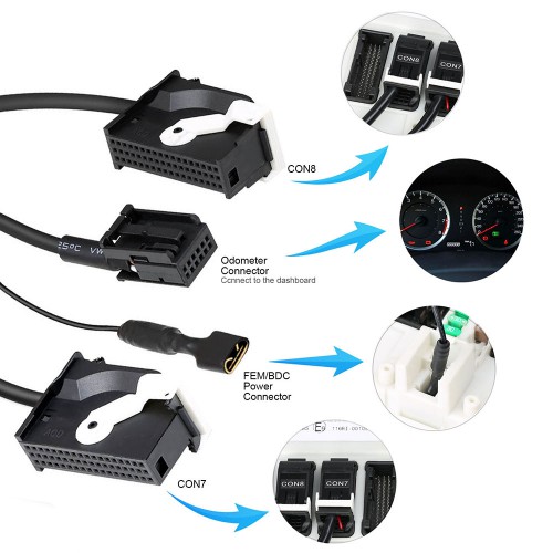 Package Offer GODIAG GT100 OBD II Break Out Box ECU Connector + BMW FEM/ BDC Test Platform Cable