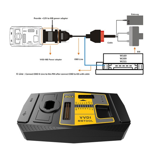 Original Xhorse VVDI MB BGA TOOL Benz key programmer With 1 Free Token Per Day