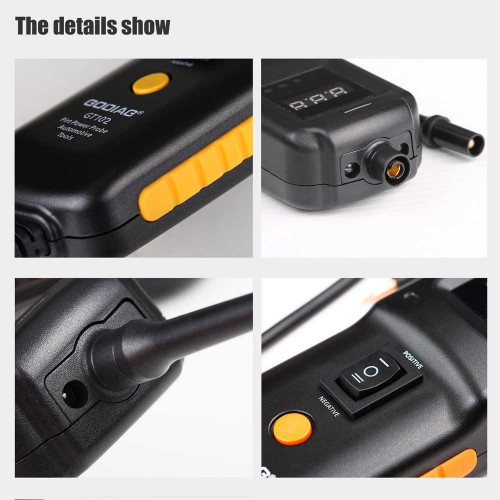 GODIAG GT102 PIRT Power Probe Support Car Power Line Fault Finding + Fuel Injector Cleaning and Testing + Relay Testing 3 in 1