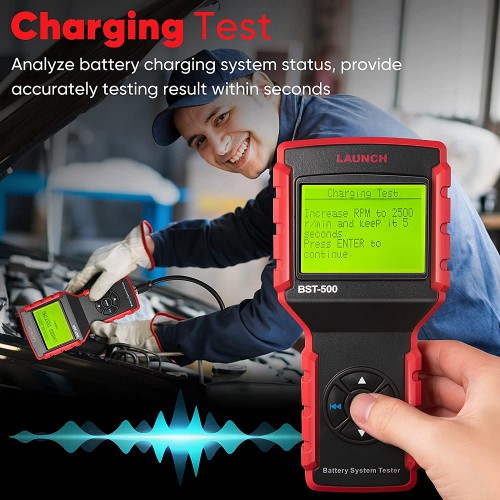 Launch BST-500 12V Car Battery Tester 100-2000CCA Auto Battery Analyzer Charger 100-2000CCA