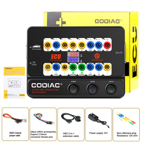 GODIAG GT100 Break Out Box ECU Connector + BMW FEM/ BDC Test Platform Cable + BMW CAS4 / CAS4+ Test Platform Cable