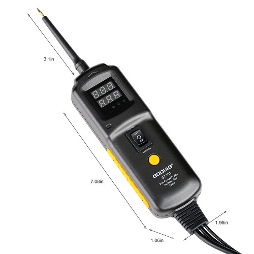 GODIAG PIRT PRO GT101 Power Probe Electrical Tester PowerScan +  Fuel Injector Cleaning and Testing +Relay Testing 3 in 1