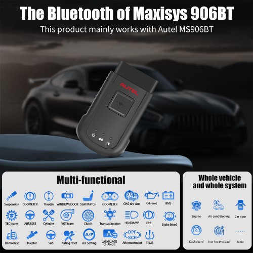 Autel MaxiSYS VCI100 Bluetooth Vehicle Communication Interface Can Work for Maixsys Series Tool