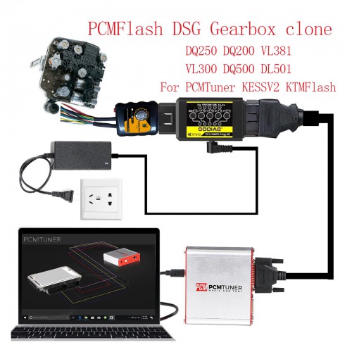 Latest Version PCMtuner ECU Programmer With Godiag GT107 DSG Gearbox Data Adapter And Full Protocol OBD2 Jumper Cable