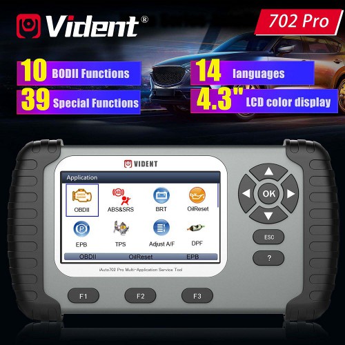 VIDENT iAuto 702Pro Multi-applicaton Service Tool Support ABS/SRS/EPB/DPF Update to 31 Maintenances