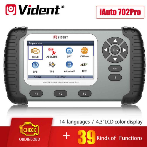 VIDENT iAuto 702Pro Multi-applicaton Service Tool Support ABS/SRS/EPB/DPF Update to 31 Maintenances