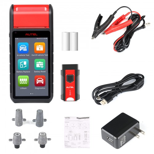 Autel MaxiBAS BT608E OBD2 Scanner built-in Printer Touchscreen Battery Tester Electrical System Analyzer, 12V 100-3000 CCA Load Tester