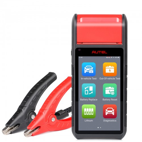 Autel MaxiBAS BT608E OBD2 Scanner built-in Printer Touchscreen Battery Tester Electrical System Analyzer, 12V 100-3000 CCA Load Tester