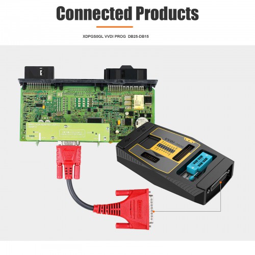 Xhorse XDPGSOGL DB25 DB15 Connector Cable work with VVDI Prog and Solder-Free Adapters