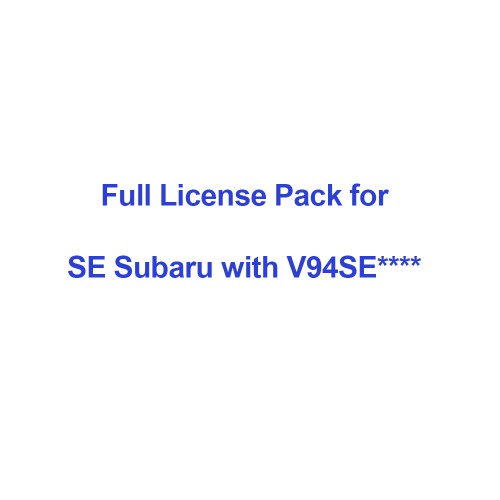 VXDIAG Full Brands Authorization License Pack for VCX SE Subaru with SN V94SE*****