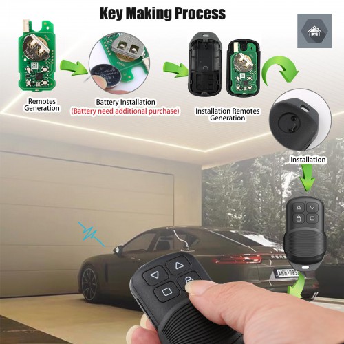 XHORSE XKGHG1EN Masker Garage Remote 5pcs/lot