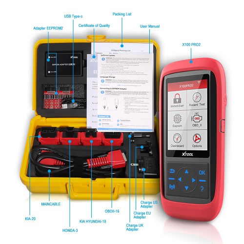 XTOOL X100 Pro2 Auto Key Programmer Immobilizer OBDII Diagnostic Tool Code Scanner with EEPROM