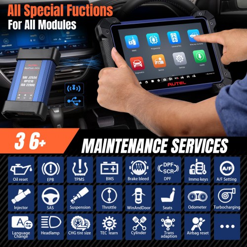 Autel MaxiIM IM608S II All-In-One Key Programming Tool with 2 Free OTOFIX Watches, Top IMMO Functions, Advanced ECU Coding, No IP Limitatio