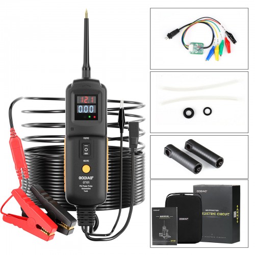 GODIAG PIRT PRO GT101 Power Probe Electrical Tester PowerScan +  Fuel Injector Cleaning and Testing +Relay Testing 3 in 1