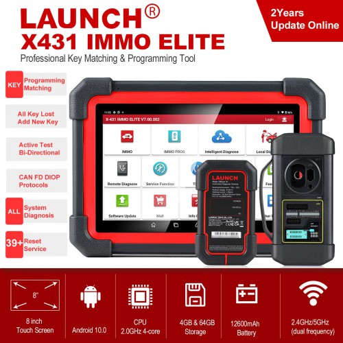 2023 LAUNCH X431 IMMO ELITE X-PROG3 Key Programmer Bi-Directional All System Diagnostic Scanner with 39 Reset Functions