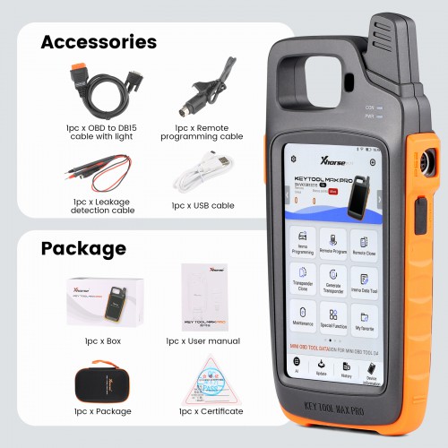 Xhorse VVDI Key Tool Max Pro Multi-Language Remote Programmer Adds TPMS, CAN FD, BMW CAS3/Toyota Models Programming