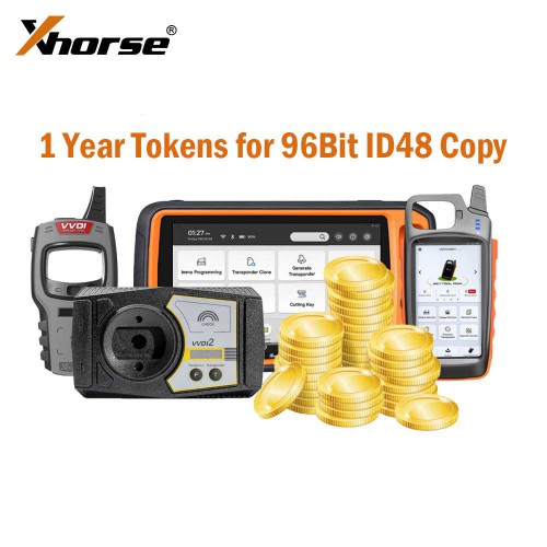 [3 Tokens Per Day] Xhorse 96 Bit ID48 Copy 1 Year Tokens Used with VVDI2,VVDI Mini Key Tool, VVDI Key Tool Max and Key Tool Plus Pad