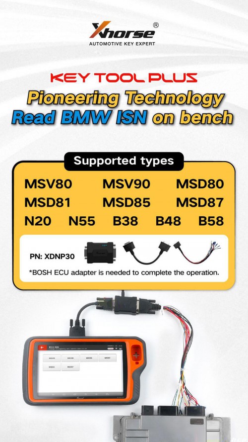 License of Bench Read BMW ISN for VVDI Key Tool Plus for Bosch ECU MSV80 MSV90 MSD80 MSD81 MSD85 MSD87 N20 N55 B38