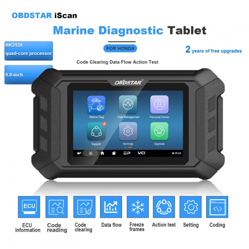 OBDSTAR iScan HONDA Marine Diagnostic Tablet Code Reading Code Clearing Data Flow Action Test