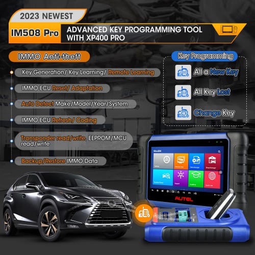 Autel MaxiIM IM508S Advanced IMMO and Key Programming Tool with XP400 PRO Same IMMO Functions as Autel IM608 II/ IM608 PRO II