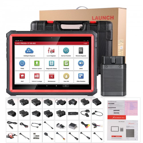 LAUNCH X431 PRO3S Plus With LAUNCH X431 HD III HD3 Module Heavy Duty Truck Diagnostic Adapter For 12V & 24V Heavy Duty Truck