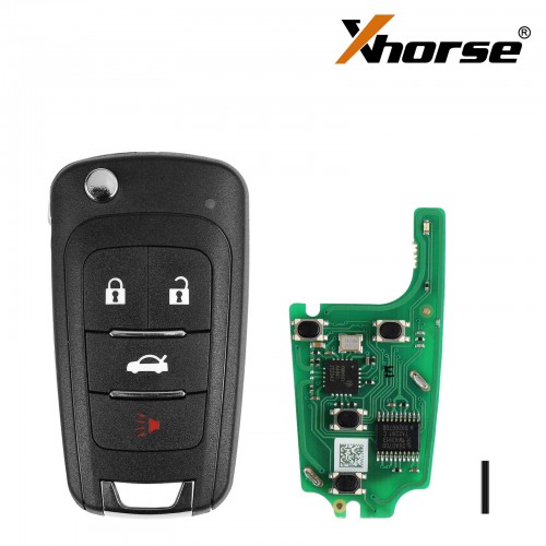 XHORSE XNBU01EN VVDI GM Flip Type 4 Buttons Universal Wireless Remote Key 5 pcs/lot