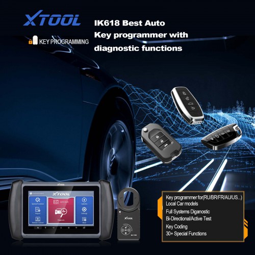 XTOOL InPlus IK618 OE-Level Bi-directional Control All System Diagnostic Tool Powerful Key Programmer