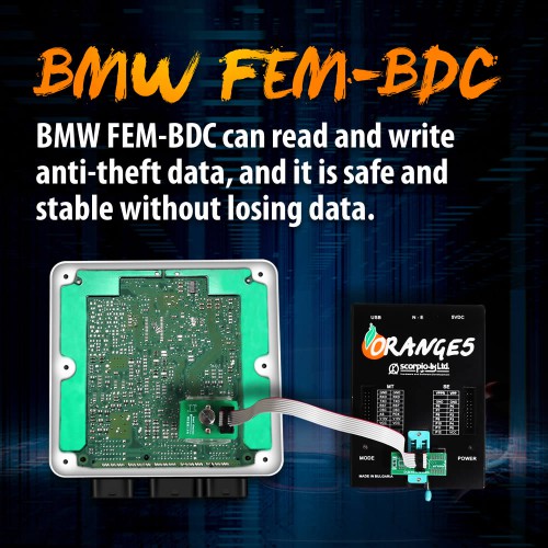 OEM BMW FEM-BDC 95128/95256 Chip Anti-theft Data Reading Adapter 8Pin Adapter