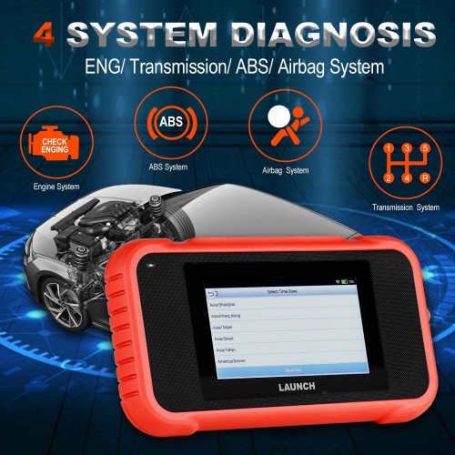 Launch X431 CRP129E 4 System OBD2 Scanner ABS/SRS/TCM/Engine Code Reade Support Injector Coding, Auto Vin And 8 Reset Service