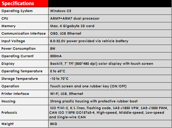 French Version Autel MaxiDAS DS708 specification